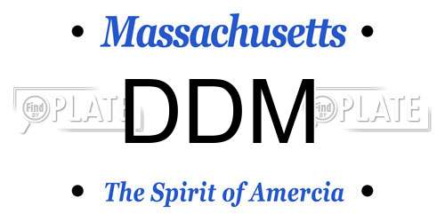 DDM Massachusetts License Plate