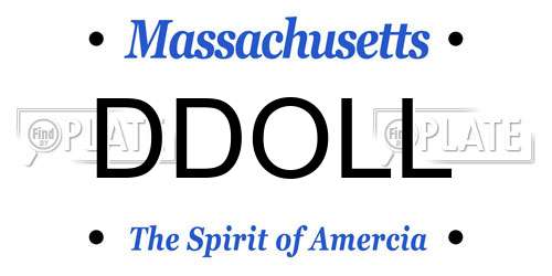 DDOLL Massachusetts License Plate