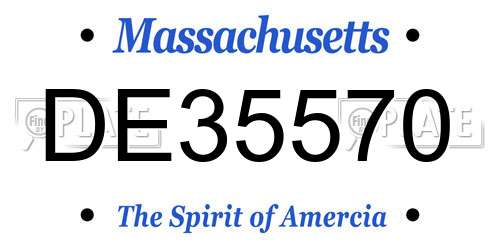DE35570 Massachusetts License Plate