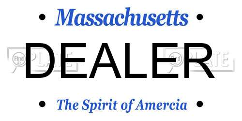 DEALER Massachusetts License Plate