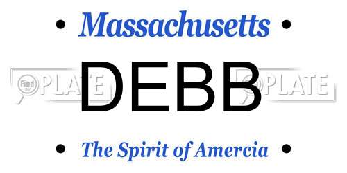 DEBB Massachusetts License Plate
