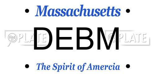 DEBM Massachusetts License Plate