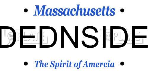 DEDNSIDE Massachusetts License Plate