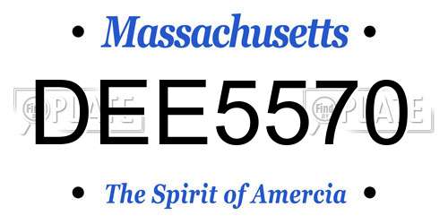 DEE5570 Massachusetts License Plate