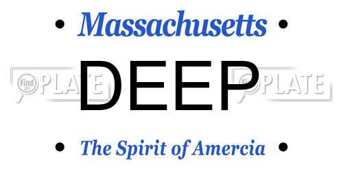 DEEP Massachusetts License Plate