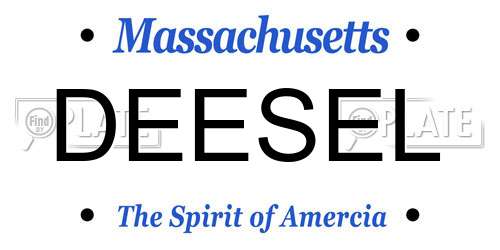 DEESEL Massachusetts License Plate