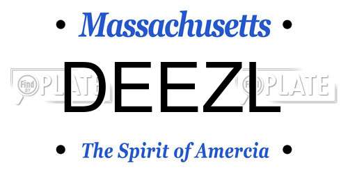 DEEZL Massachusetts License Plate