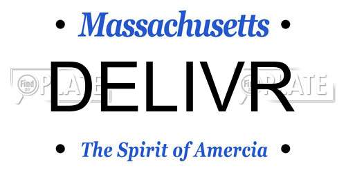DELIVR Massachusetts License Plate