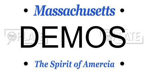 DEMOS Massachusetts License Plate