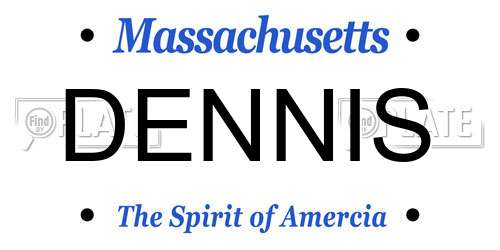 DENNIS Massachusetts License Plate