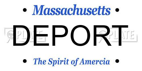 DEPORT Massachusetts License Plate