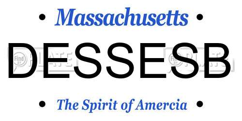 DESSESB Massachusetts License Plate
