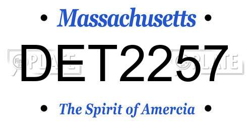 DET2257 Massachusetts License Plate
