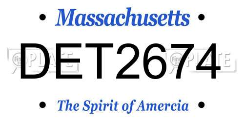 DET2674 Massachusetts License Plate