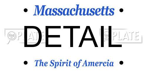DETAIL Massachusetts License Plate
