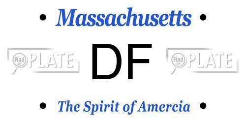 DF Massachusetts License Plate