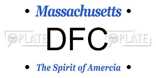 DFC Massachusetts License Plate