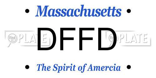 DFFD Massachusetts License Plate