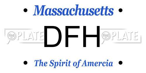 DFH Massachusetts License Plate