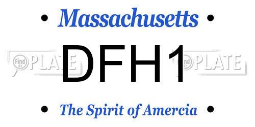DFH1 Massachusetts License Plate