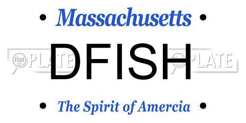 DFISH Massachusetts License Plate