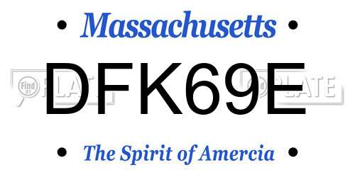DFK69E Massachusetts License Plate