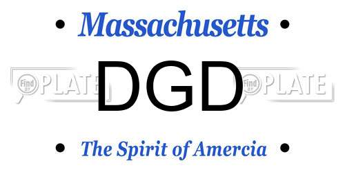 DGD Massachusetts License Plate