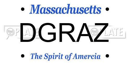 DGRAZ Massachusetts License Plate
