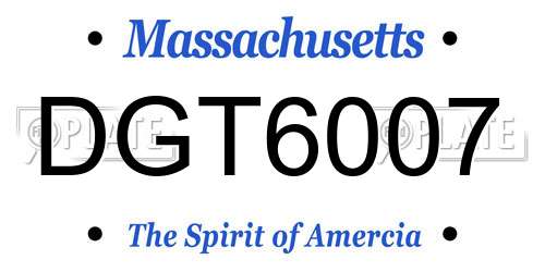 DGT6007 Massachusetts License Plate