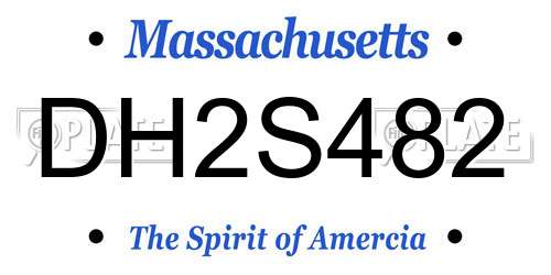 DH2S482 Massachusetts License Plate