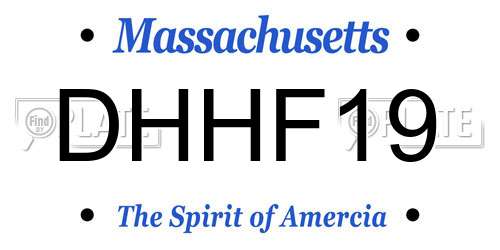 DHHF19 Massachusetts License Plate