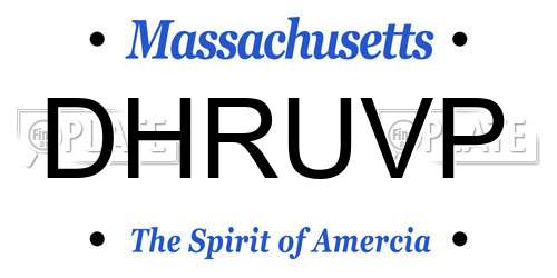 DHRUVP Massachusetts License Plate