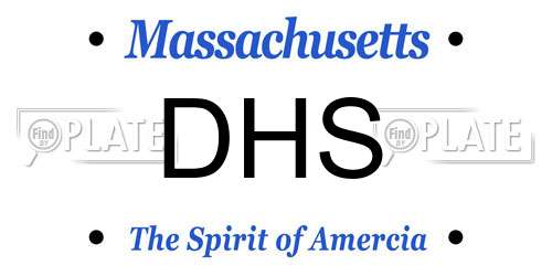 DHS Massachusetts License Plate