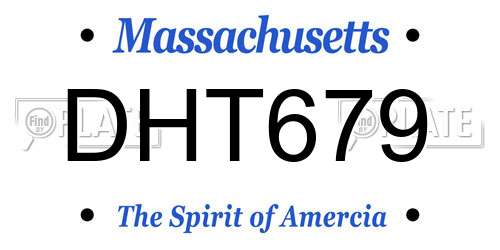 DHT679 Massachusetts License Plate