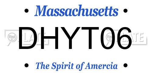 DHYT06 Massachusetts License Plate