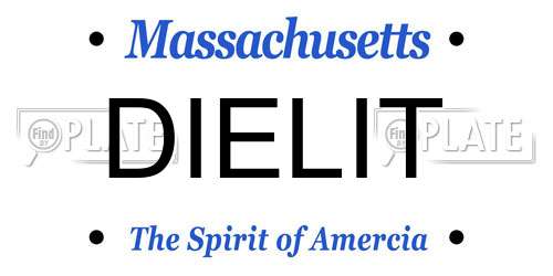 DIELIT Massachusetts License Plate