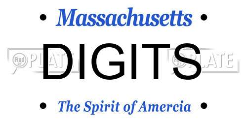 DIGITS Massachusetts License Plate