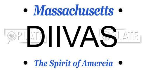 DIIVAS Massachusetts License Plate