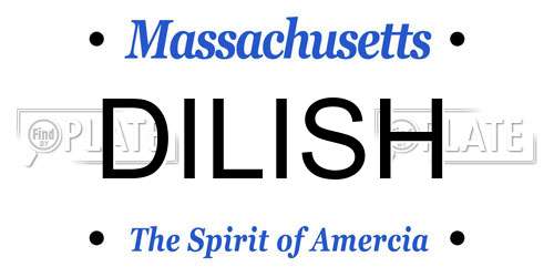 DILISH Massachusetts License Plate