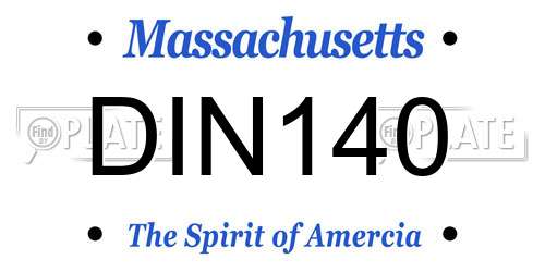 DIN140 Massachusetts License Plate