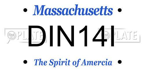 DIN14I Massachusetts License Plate