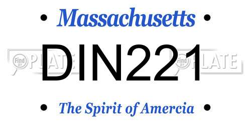 DIN221 Massachusetts License Plate