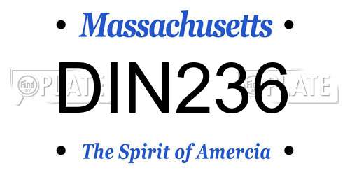 DIN236 Massachusetts License Plate