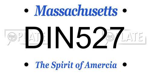 DIN527 Massachusetts License Plate