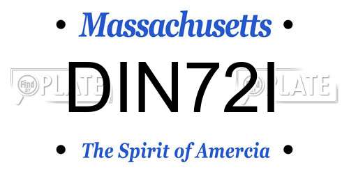 DIN72I Massachusetts License Plate