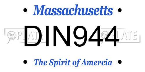 DIN944 Massachusetts License Plate