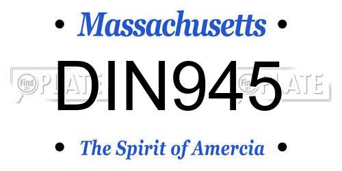 DIN945 Massachusetts License Plate