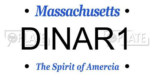 DINAR1 Massachusetts License Plate