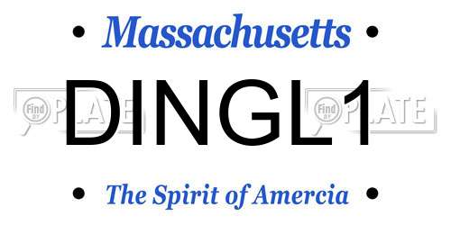 DINGL1 Massachusetts License Plate