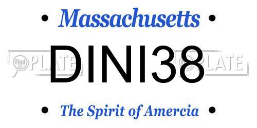 DINI38 Massachusetts License Plate